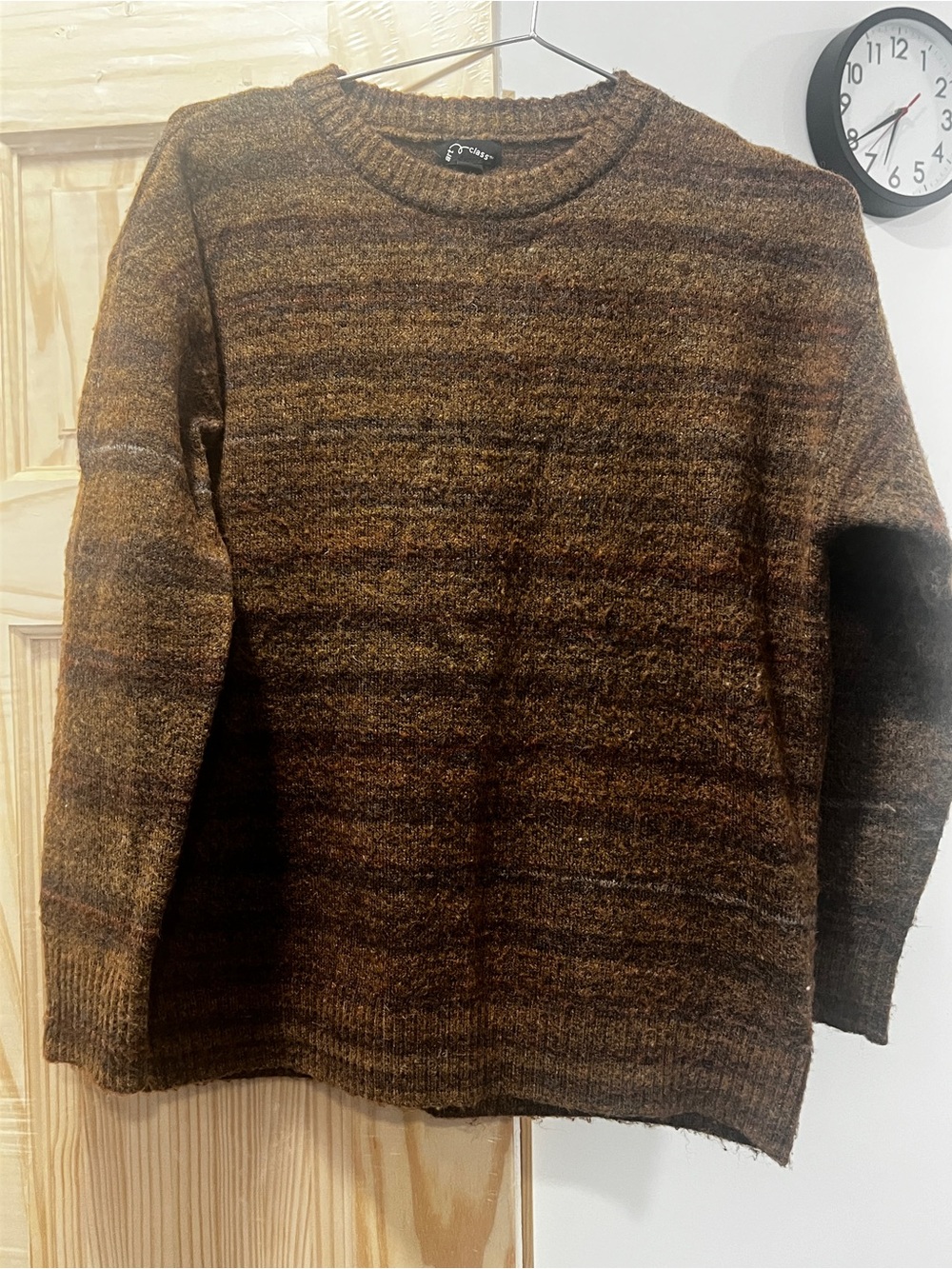 art class Brown Striped Knit Crewneck Sweater